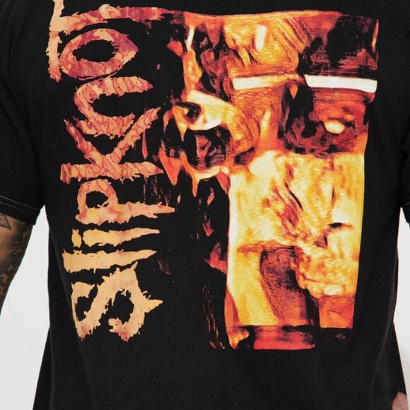 Licensed Slipknot Bleached Tie-Dye T-Shirt Size Large Short Sleeve Black NWT - Picture 3 of 4